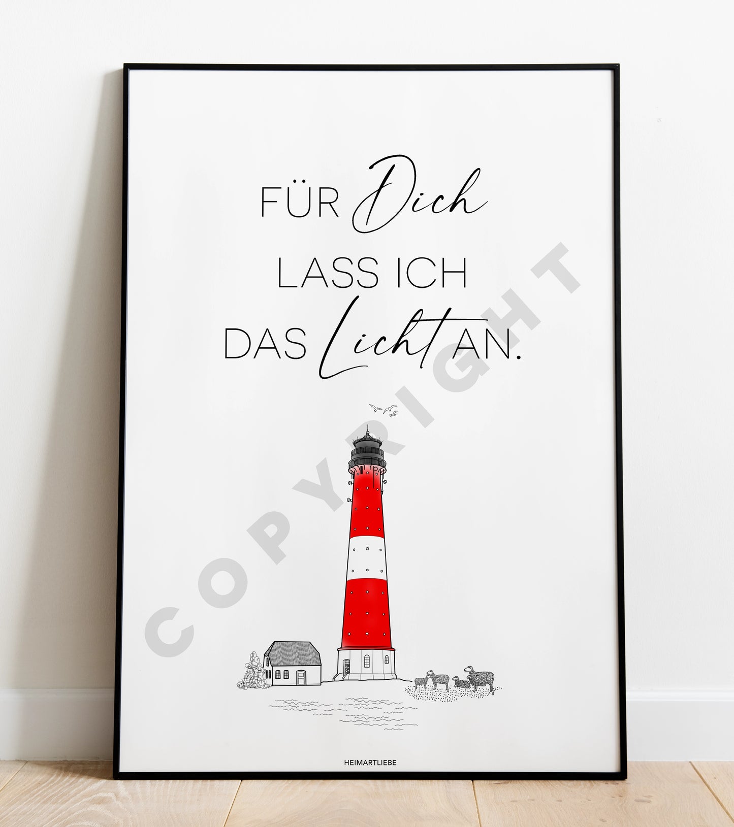 PRINT - LEUCHTTURM - FÜR DICH LASS ICH DAS LICHT AN