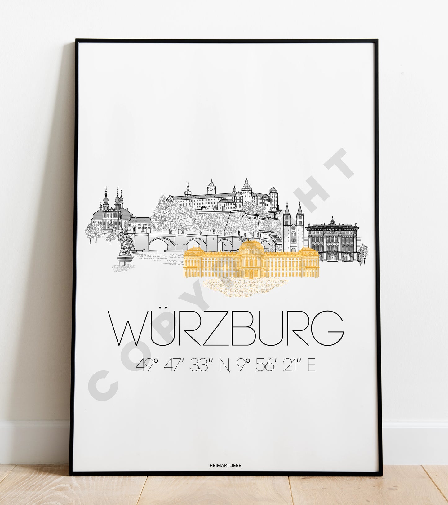 PRINT - SKYLINE WÜRZBURG