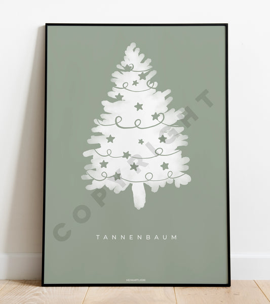 PRINT - WEIHNACHTEN TANNENBAUM GRÜN